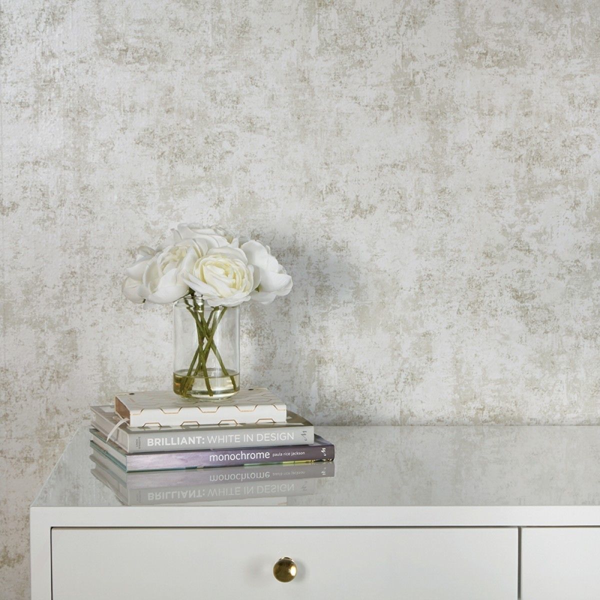 Distressed Gold Leaf Pearl DI534 Self-Adhesive Wallpaper