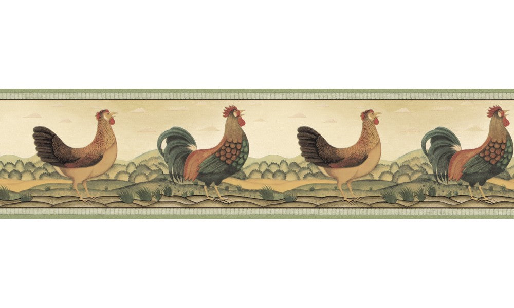 Roosters  250B69223 Wallpaper Border