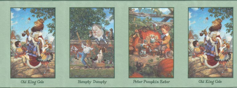 King Cole Peter Pumpkin B103343 Wallpaper Border