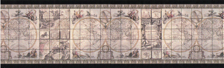 World Map  B3102HF Wallpaper Border