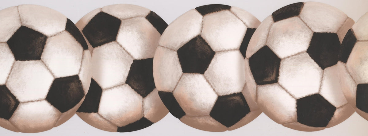 Soccer Ball Retro Sport , Roll? KD0466B Wallpaper Border