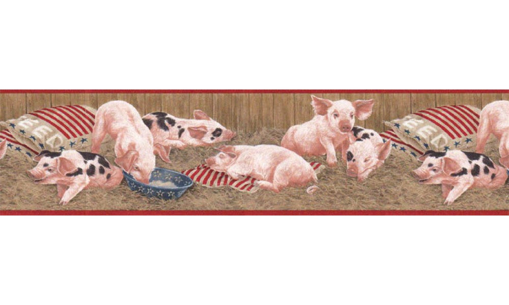 Pigs B7102ARF Wallpaper Border