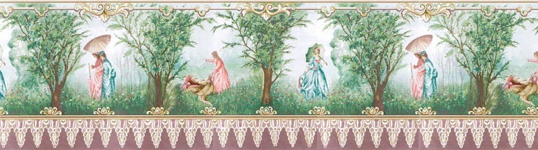 Victorian Pink 740809 Wallpaper Border