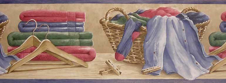 Laundry Line MM74682B Wallpaper Border
