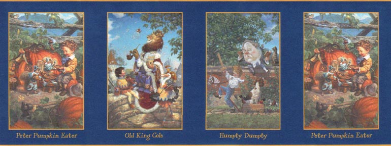 King Cole Peter Pumpkin B103344 Wallpaper Border