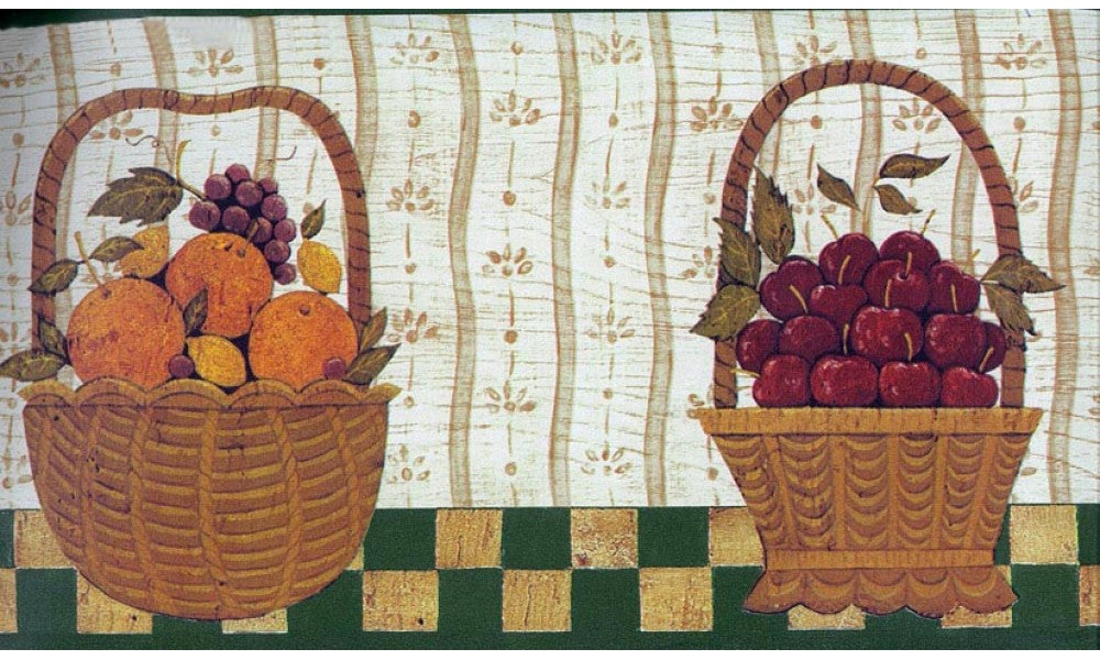 Berries Fruit Basket WK74780 Wallpaper Border