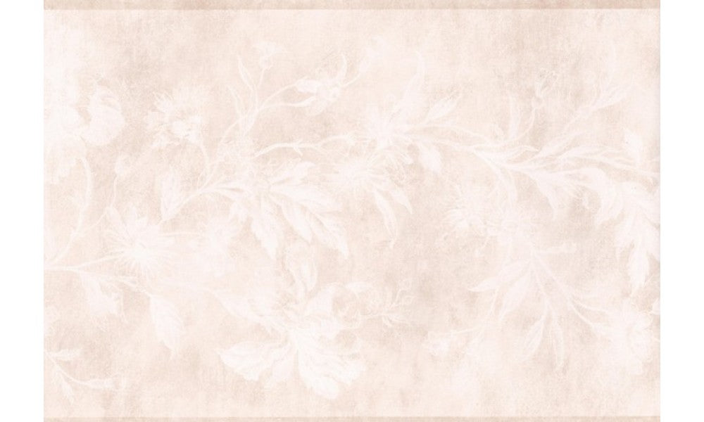 Cream White Floral KH5898 Wallpaper Border
