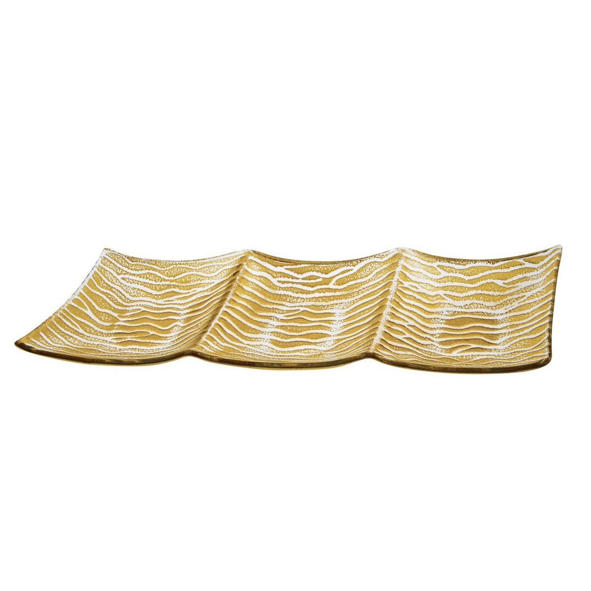 Gold Wave 3 Section Tray 5.5 in x 16 inches