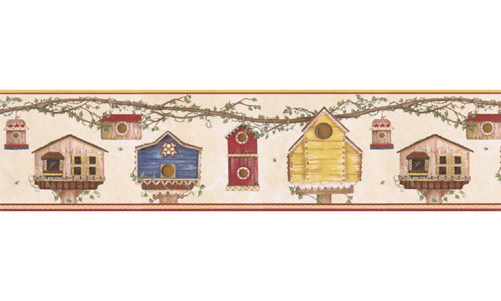 Birds House LBO201B Wallpaper Border