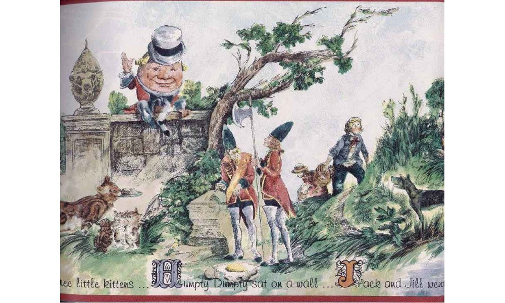 Humpty Dumpty Jack and Jill 40846180 Wallpaper Border