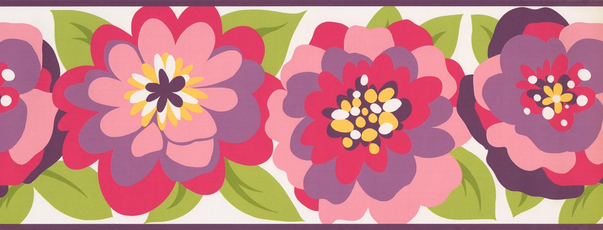 Red Purple Pink Yellow Brown? ZB3437BD Wallpaper Border