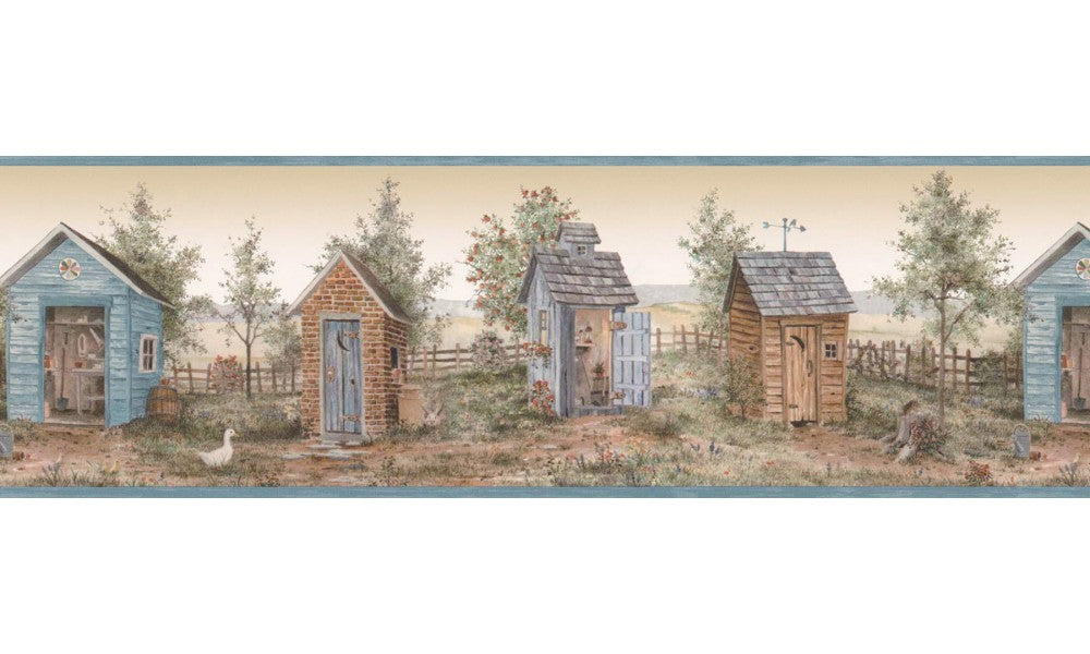 Birdhouse  B53204M Wallpaper Border