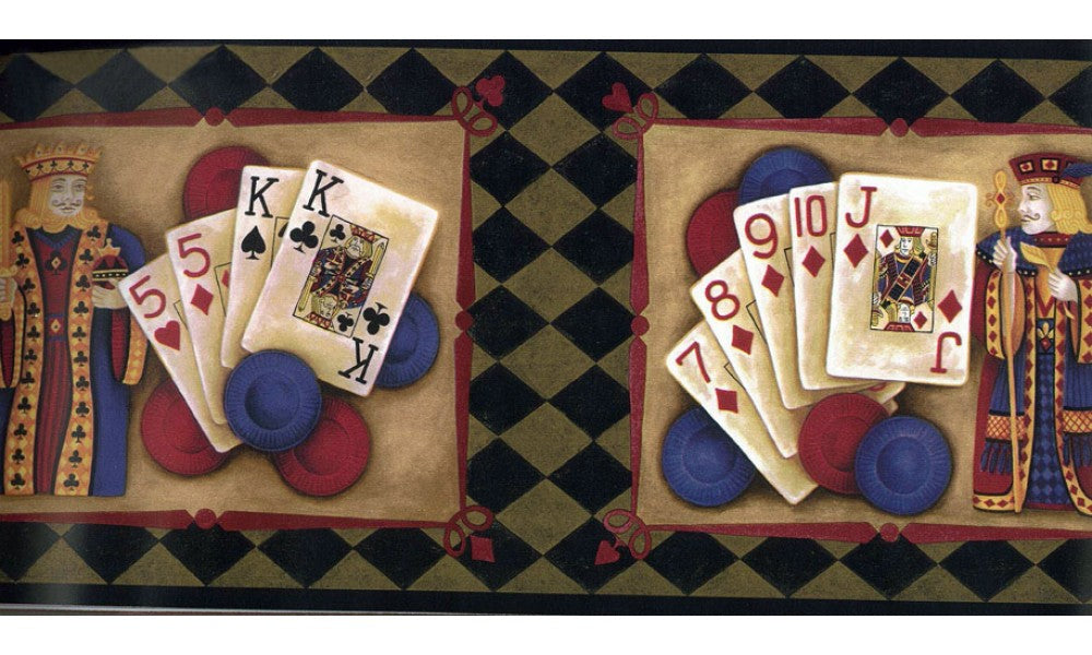Green Casino Cards LL50111 Wallpaper Border