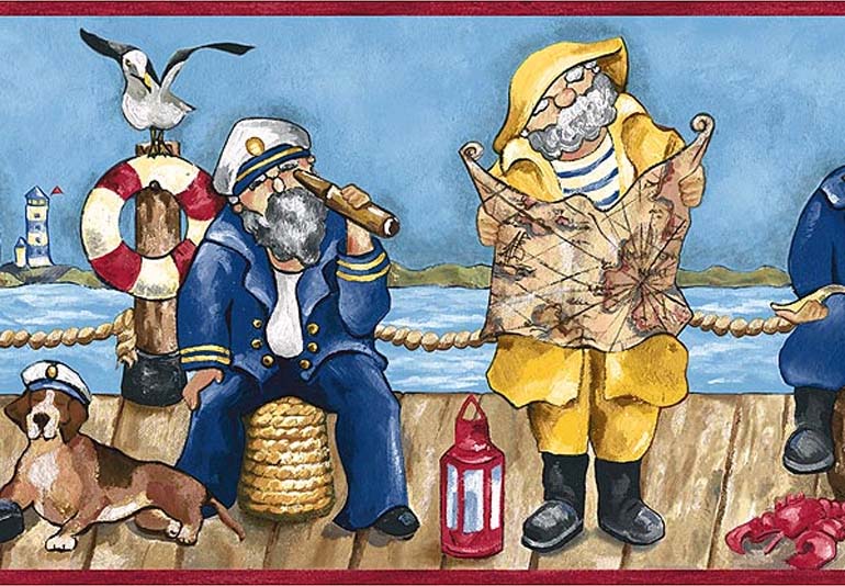 Comical Men'S Room PB58025B Wallpaper Border