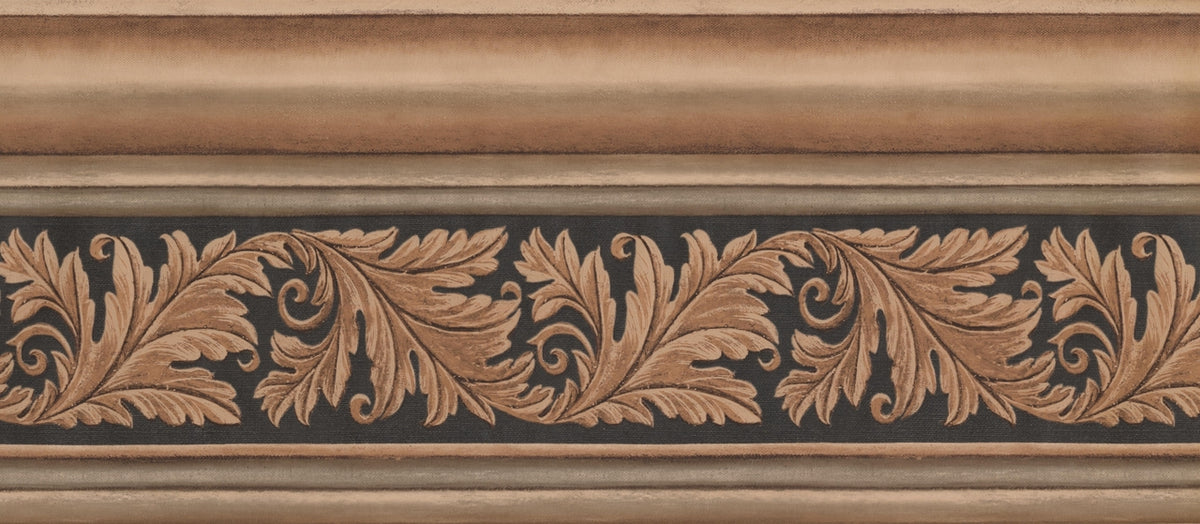 Gold Victorian Crown Molding TT5313B Wallpaper Border