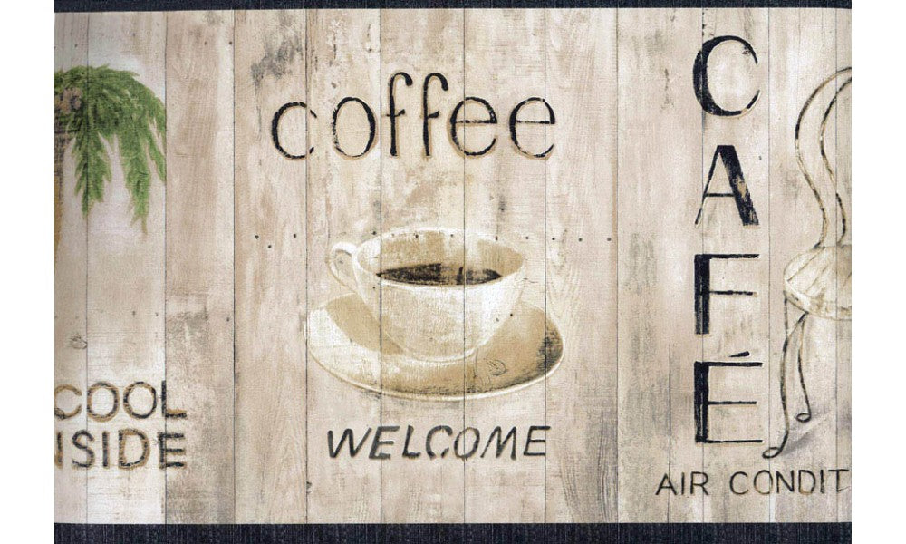 Welcome Coffee Shop TG2259 Wallpaper Border