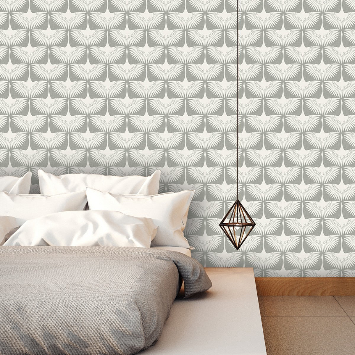 Feather Flock Chalk Self-Adhesive FE411 Wallpaper