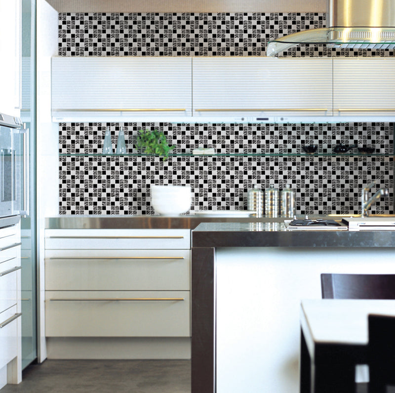 Black Tile Contact Paper Shelf Liner GDPS01GP