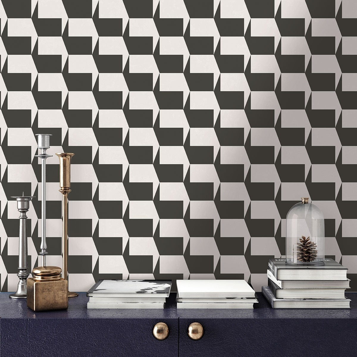 Gio Charcoal GI551 Self-Adhesive Wallpaper
