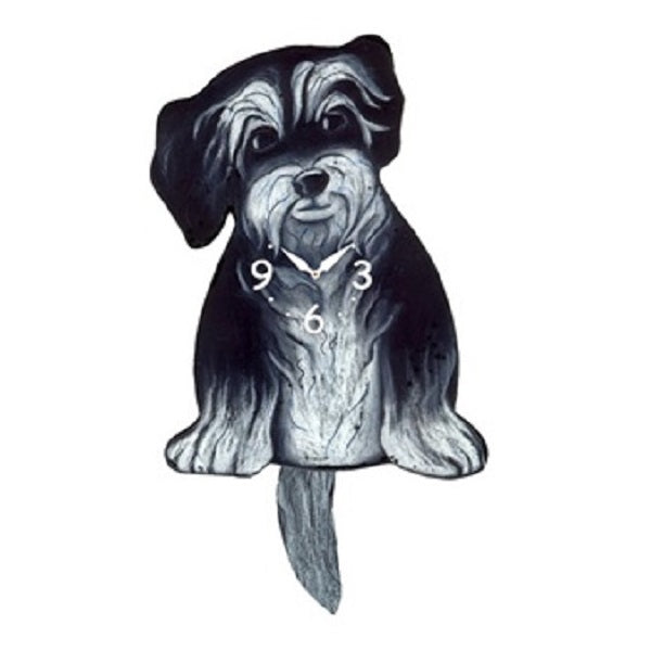 Hairy Dog Wagging Pendulum Clock