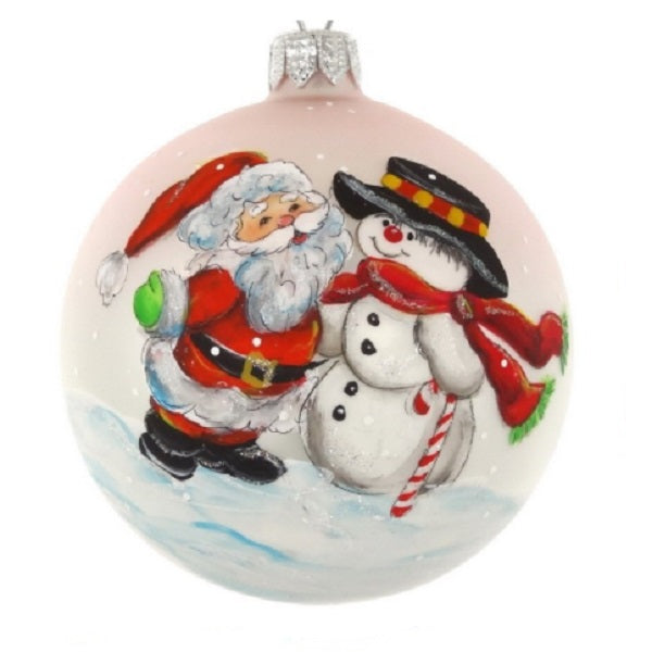 Santa &amp; Snowman Mouth Blown &amp; Christmas Ornament