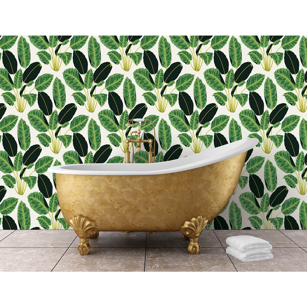 Hojas Cubanas Rich Emerald Self-Adhesive HO413 Wallpaper