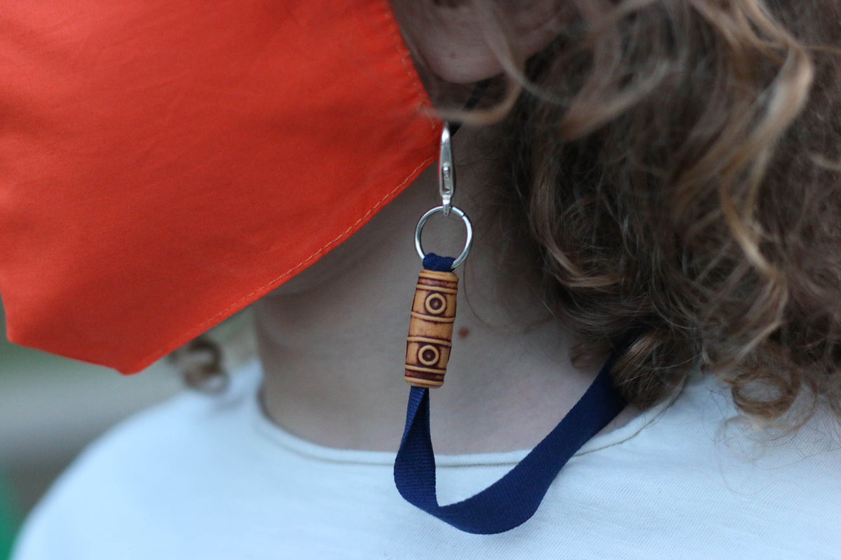 Sea Point  Face Mask Holder Wooden Necklace