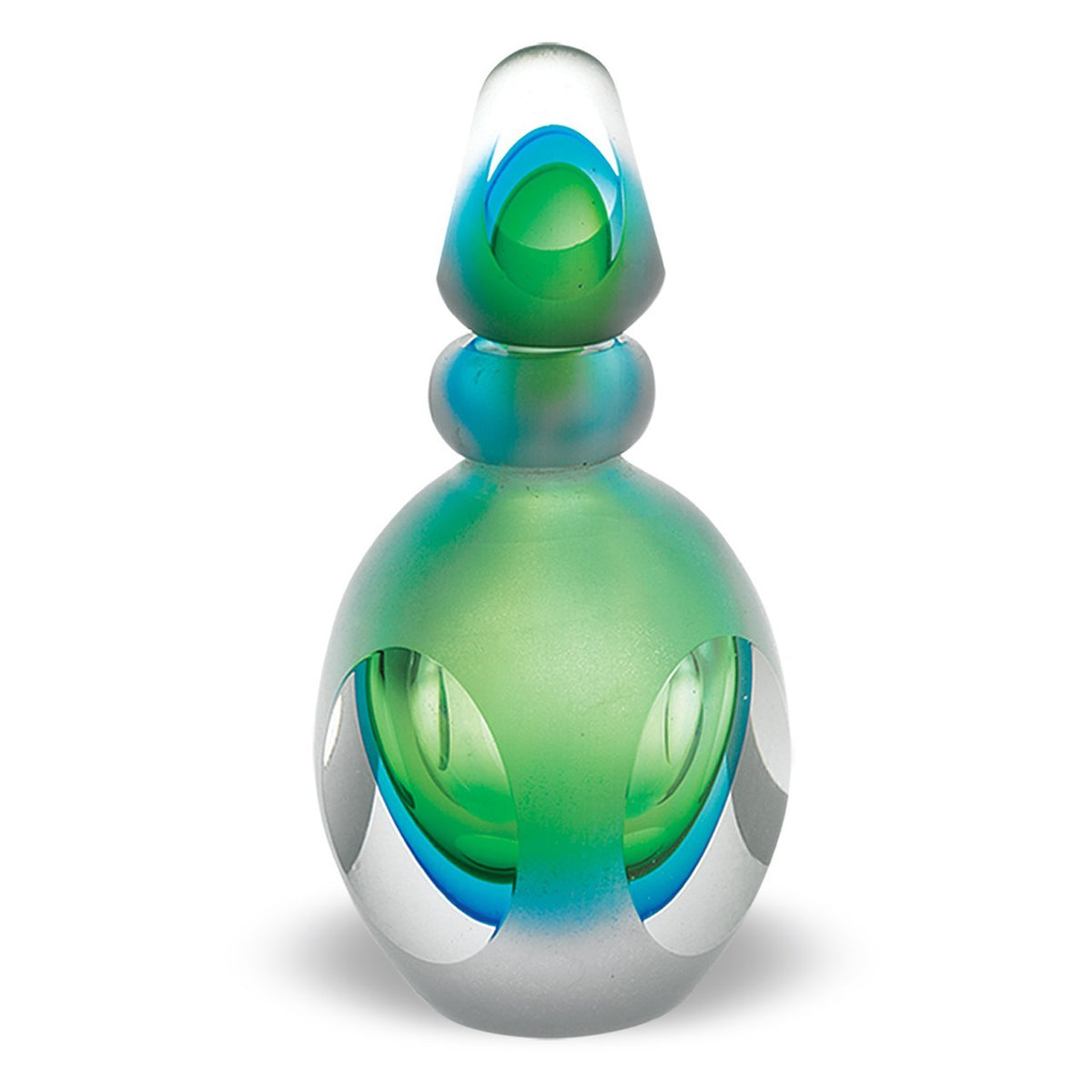 Green and Blue Mantra Perfume Glass Bottle