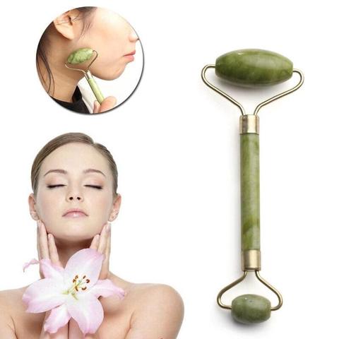 Jade Stone Rose Quarz Roller Gua Sha Set