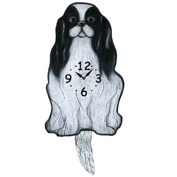 Japanese Chin Dog Wagging Pendulum Clock