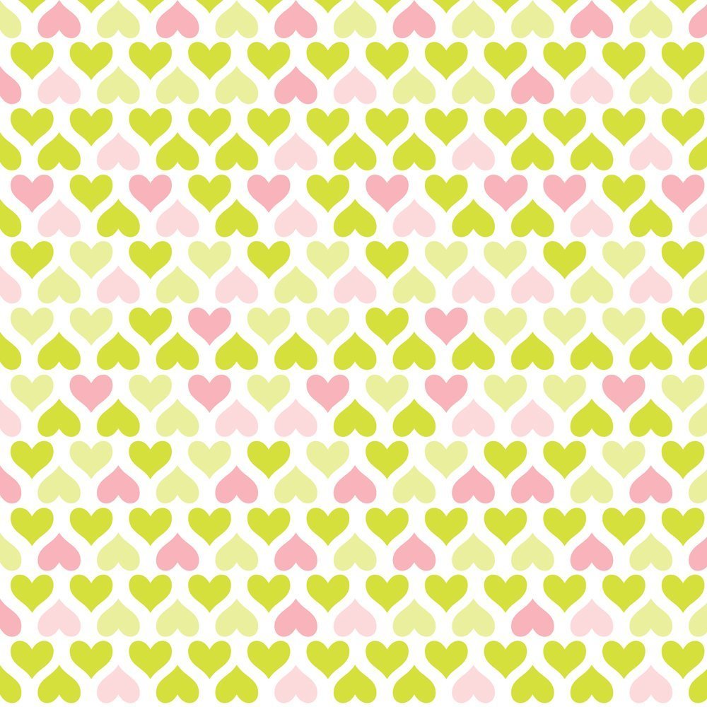 Green Pink Lemonade Heart Contact Paper