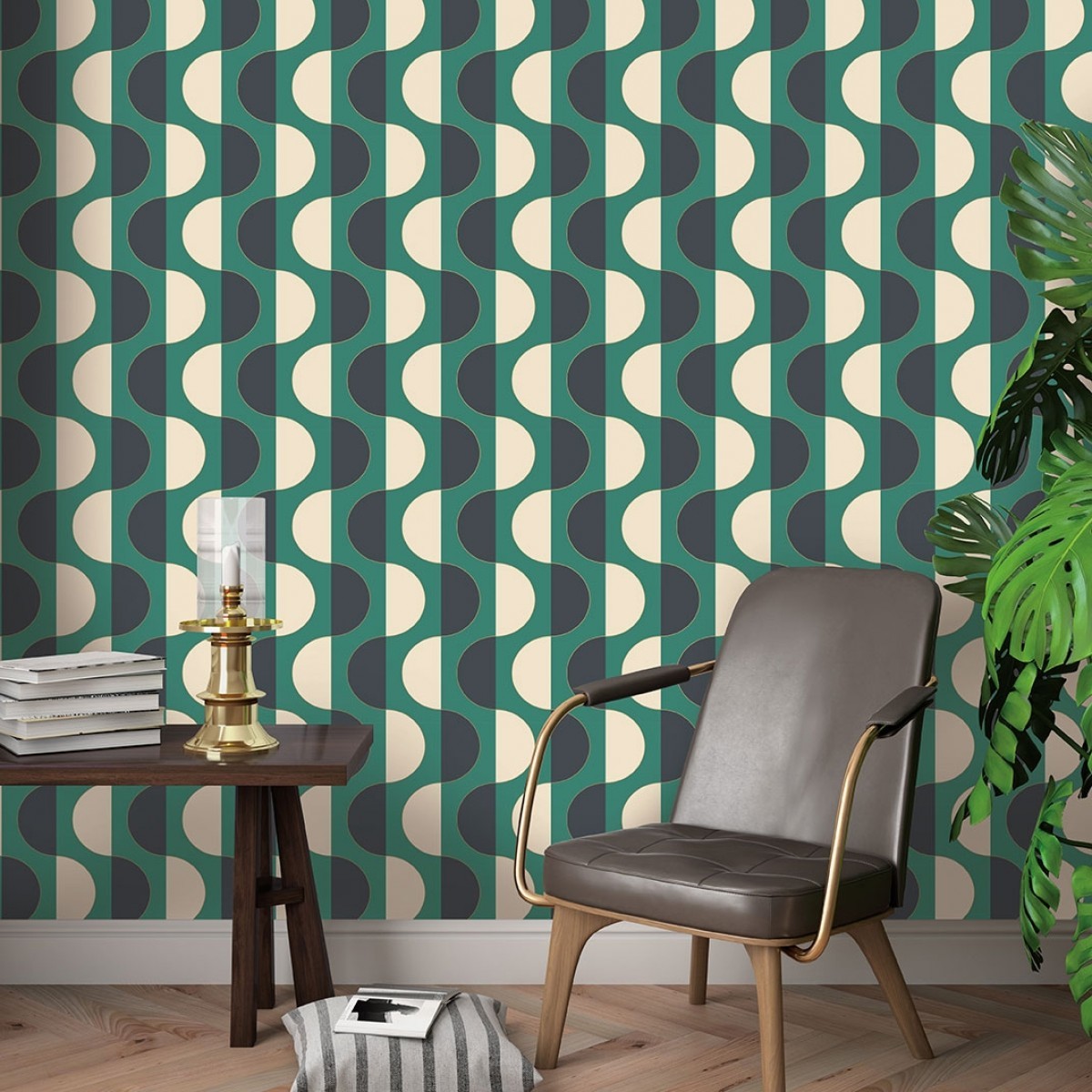 Luna Emerald LU548 Self-Adhesive Wallpaper