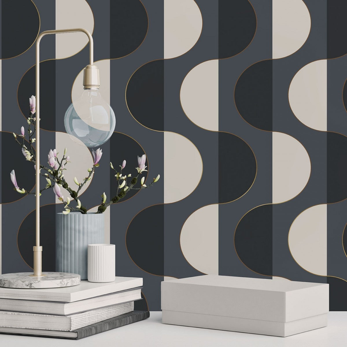 Luna Midnight LU549 Self-Adhesive Wallpaper