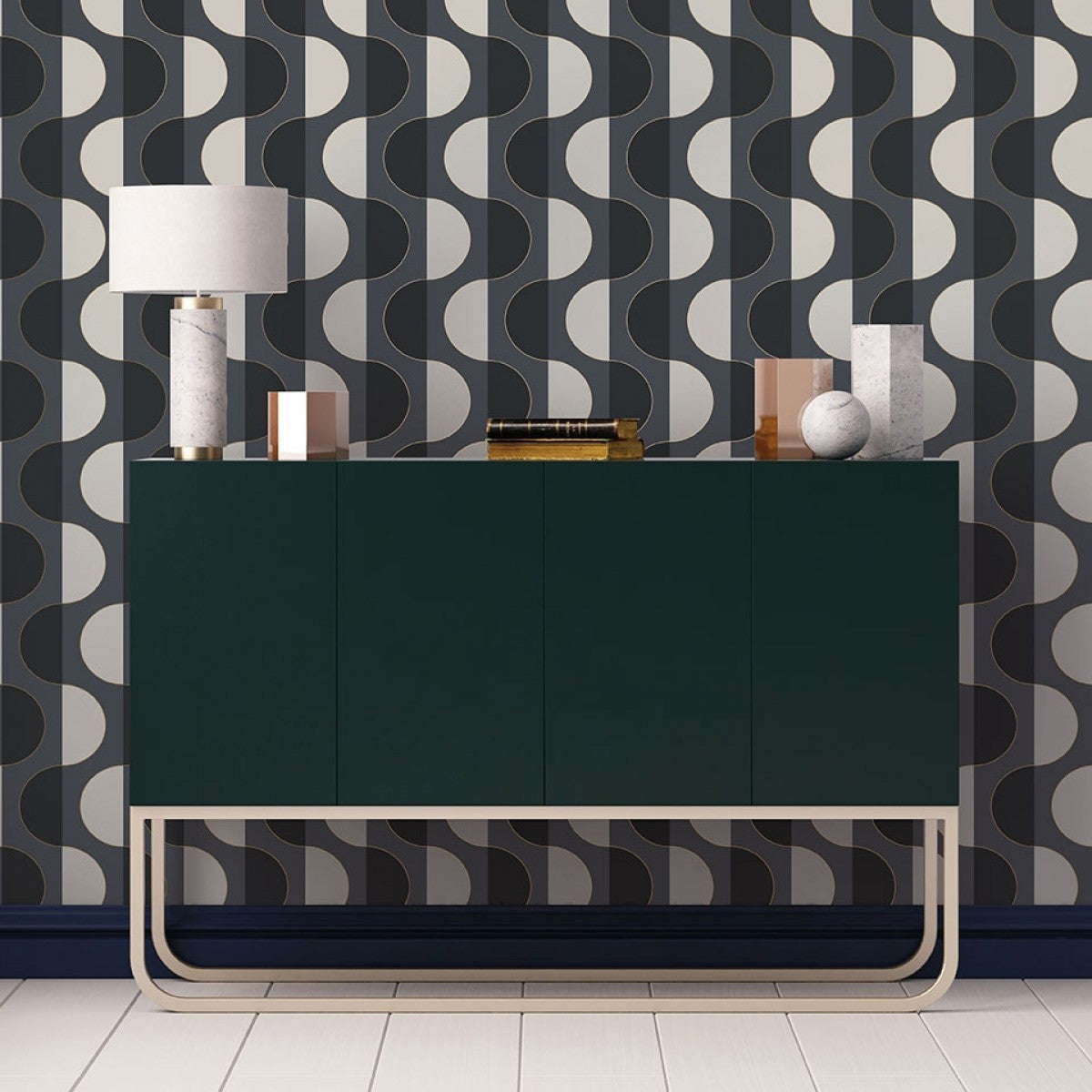 Luna Midnight LU549 Self-Adhesive Wallpaper