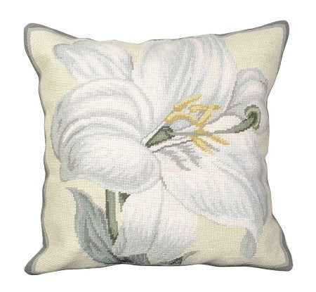 White Lily Decorative Pillow