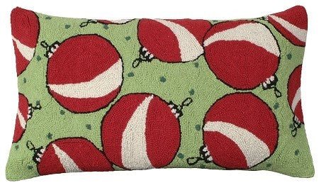 Red White Ornaments Decorative Pillow