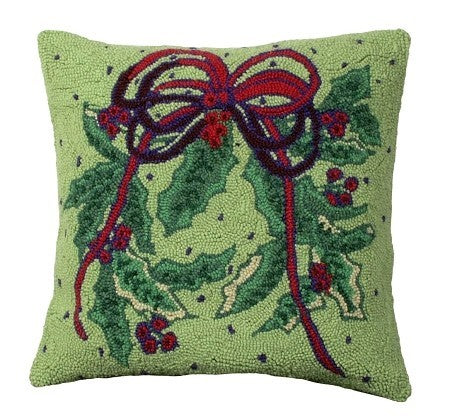 Holly Bough Decorative Pillow