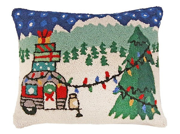 Christmas Camper Decorative Pillow
