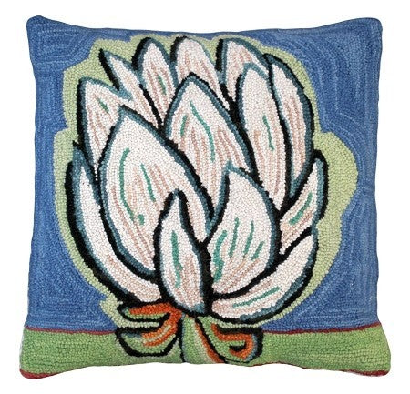 Bloomers 4 20 x 20 Hooked Decorative Pillow