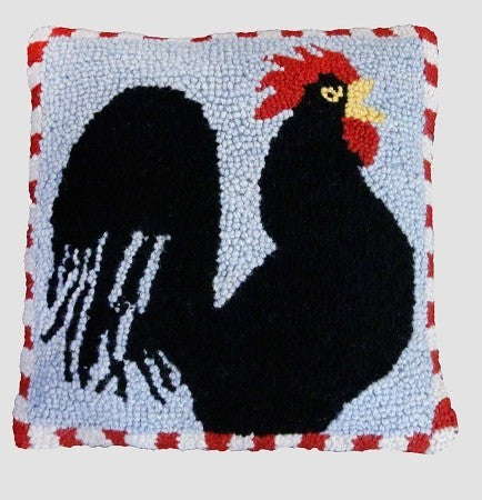 Good Morning Chicken 18X18 Hooked Pillow