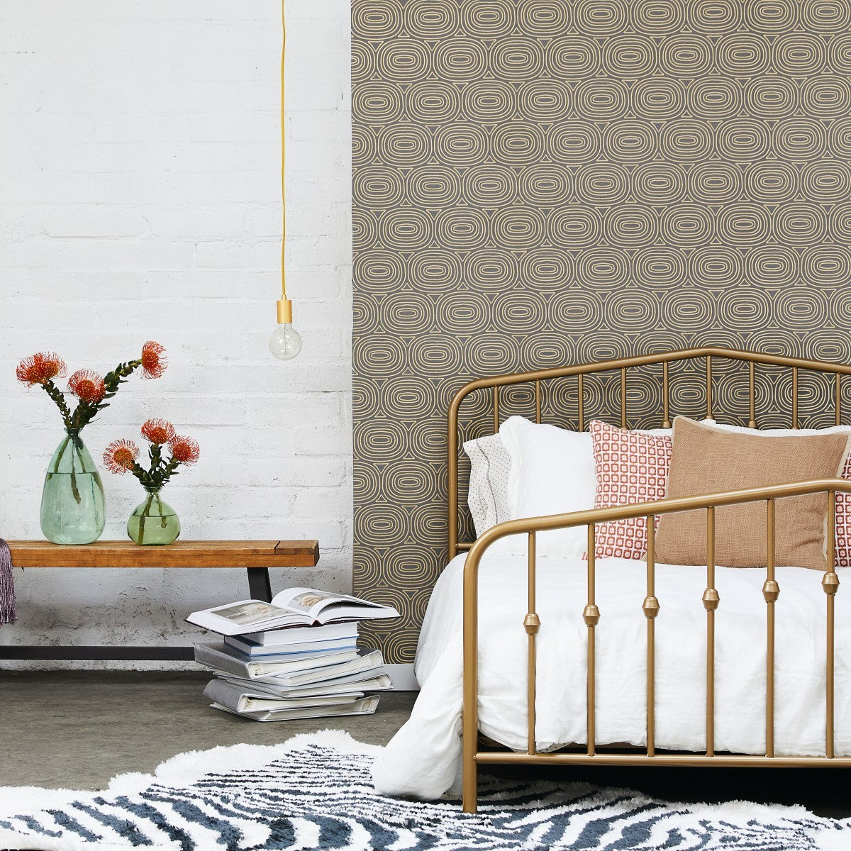 Ovals Gold OV479 Self-Adhesive Wallpaper