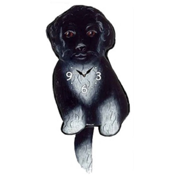 Portuguese Water Dog Wagging Pendulum Clock