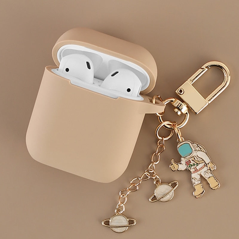 Apple AirPods Protective Silicone Case with Keychain