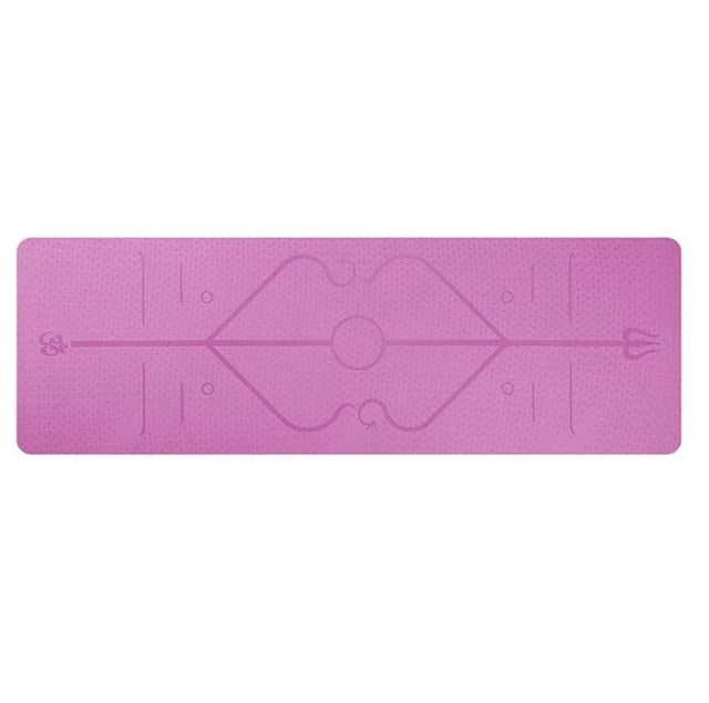 Extra Long Double Sided Exercise Yoga Mat w/ Carrying Bag