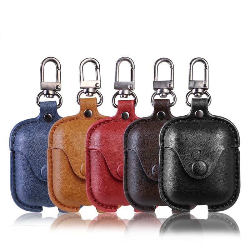 Leather Protective Case Keychain For Apple Airpods
