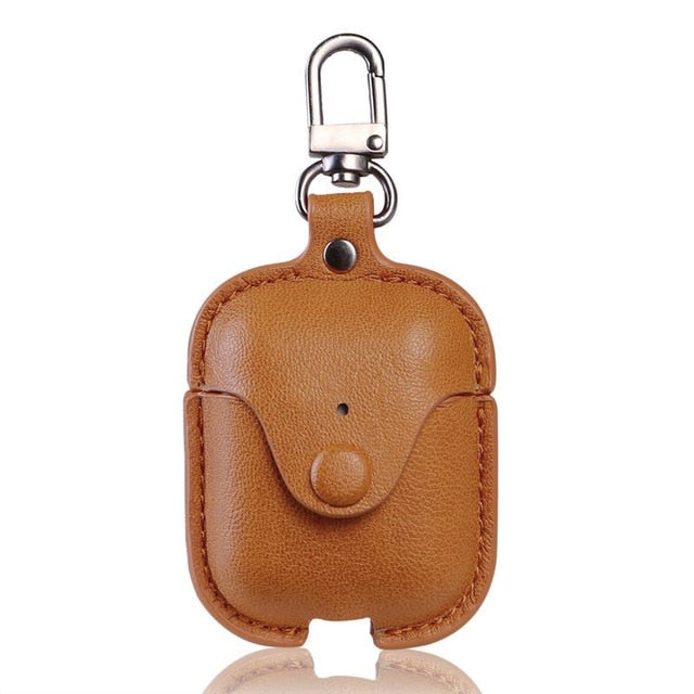 Leather Protective Case Keychain For Apple Airpods