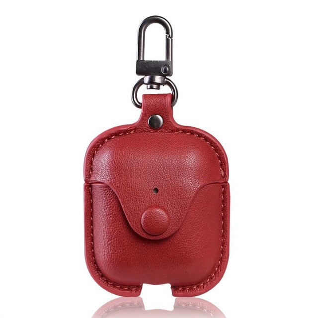 Leather Protective Case Keychain For Apple Airpods