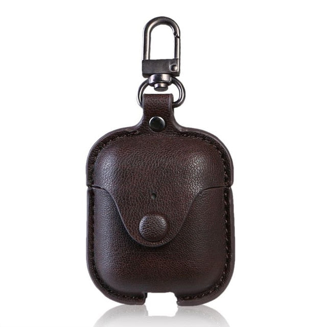 Leather Protective Case Keychain For Apple Airpods