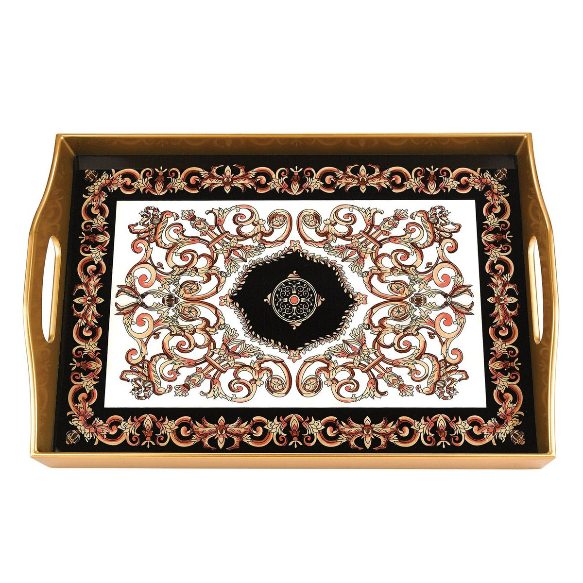 Empire Eglimose Reverse Hand Painted Glass Tray