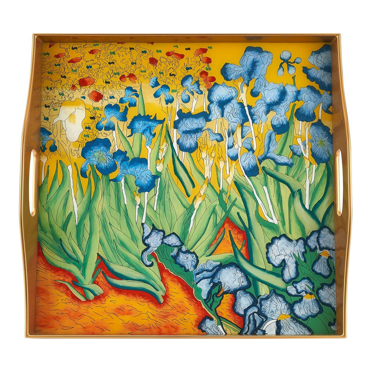 Iris Eglimose Reverse Glass Square Tray